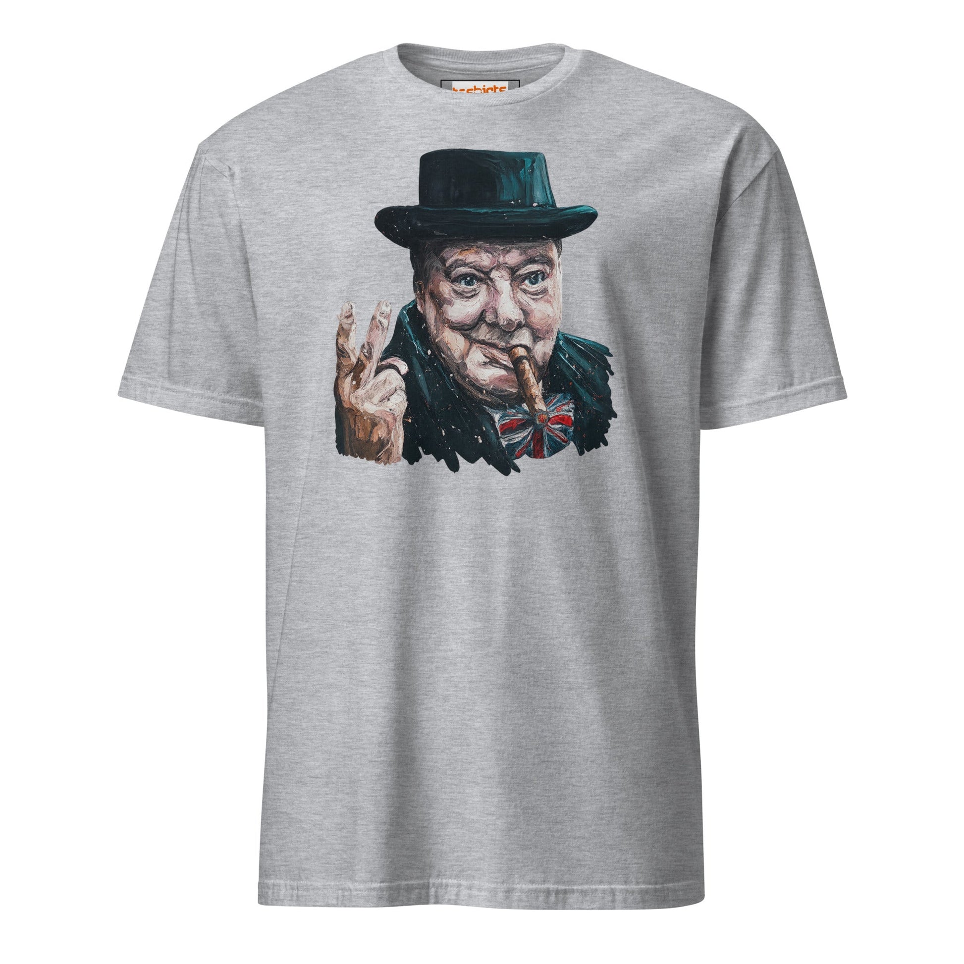 Churchill T-Shirt | Winston Churchill Iconic Quote Tee - Sport Grey - T-Shirts Online