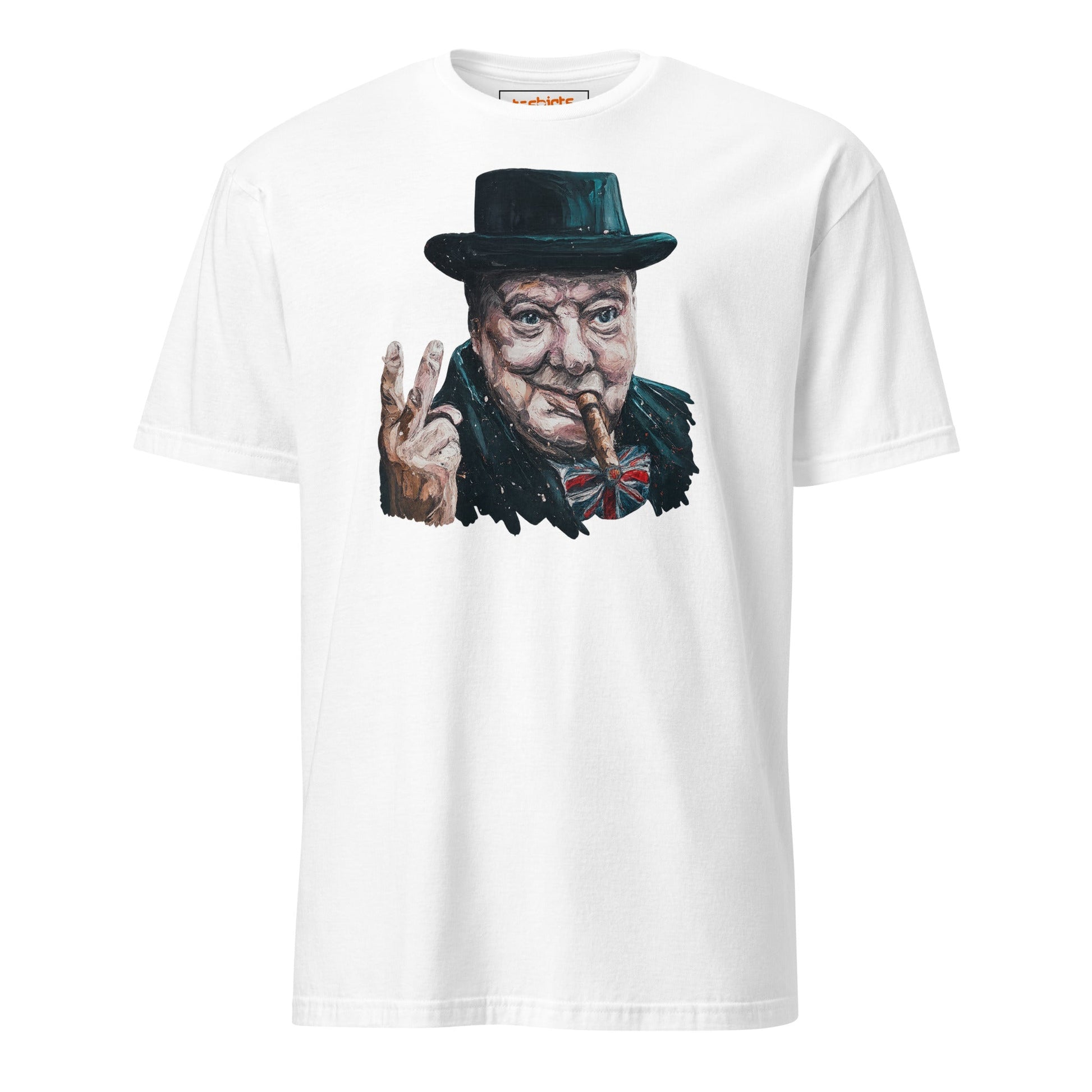 Churchill T-Shirt | Winston Churchill Iconic Quote Tee - White - T-Shirts Online