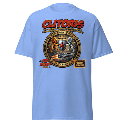 CLITORIS Red Dwarf T-Shirt – Funny Sci-Fi Parody Adult Tee - Carolina Blue - T-Shirts Online