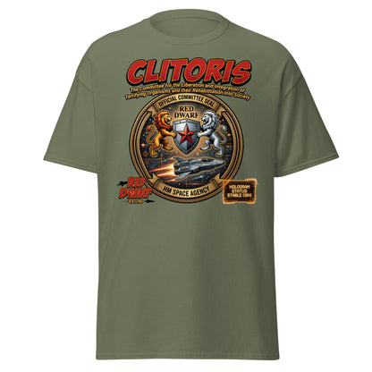 CLITORIS Red Dwarf T-Shirt – Funny Sci-Fi Parody Adult Tee - Military Green - T-Shirts Online