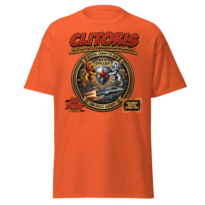 CLITORIS Red Dwarf T-Shirt – Funny Sci-Fi Parody Adult Tee - Orange - T-Shirts Online