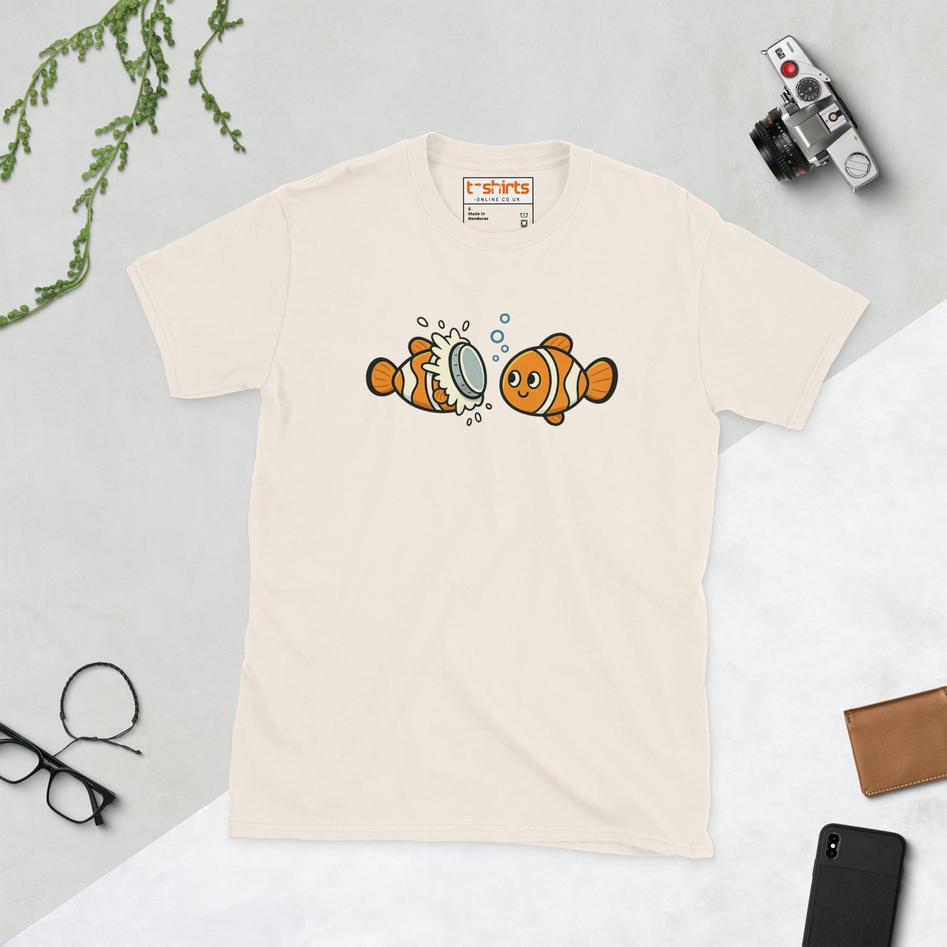 Clownfish Pie T-Shirt – Funny Ocean Pun Tee - Natural - T-Shirts Online