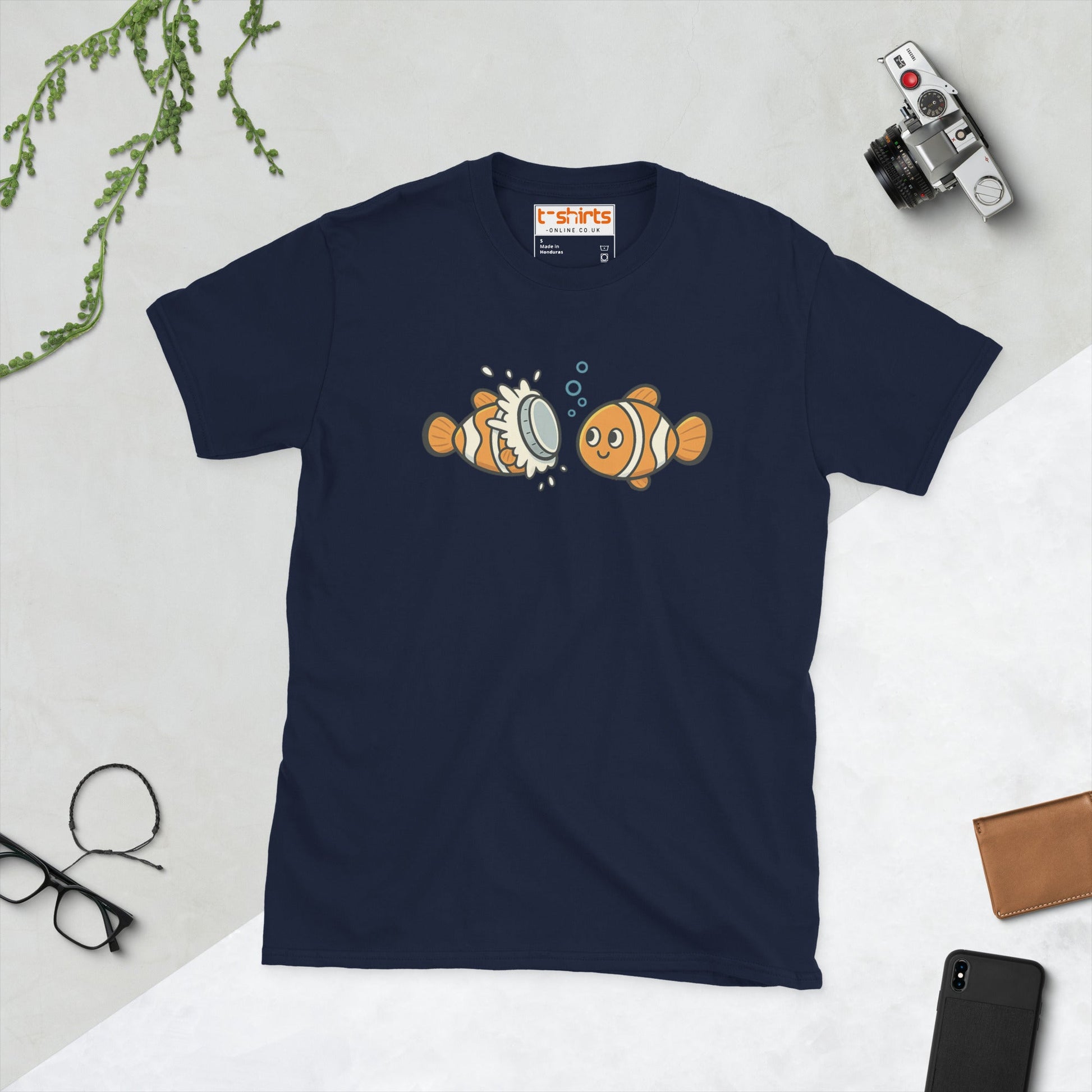 Clownfish Pie T-Shirt – Funny Ocean Pun Tee - Navy - T-Shirts Online
