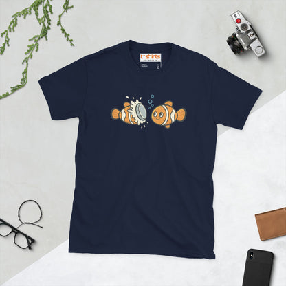 Clownfish Pie T-Shirt – Funny Ocean Pun Tee - Navy - T-Shirts Online