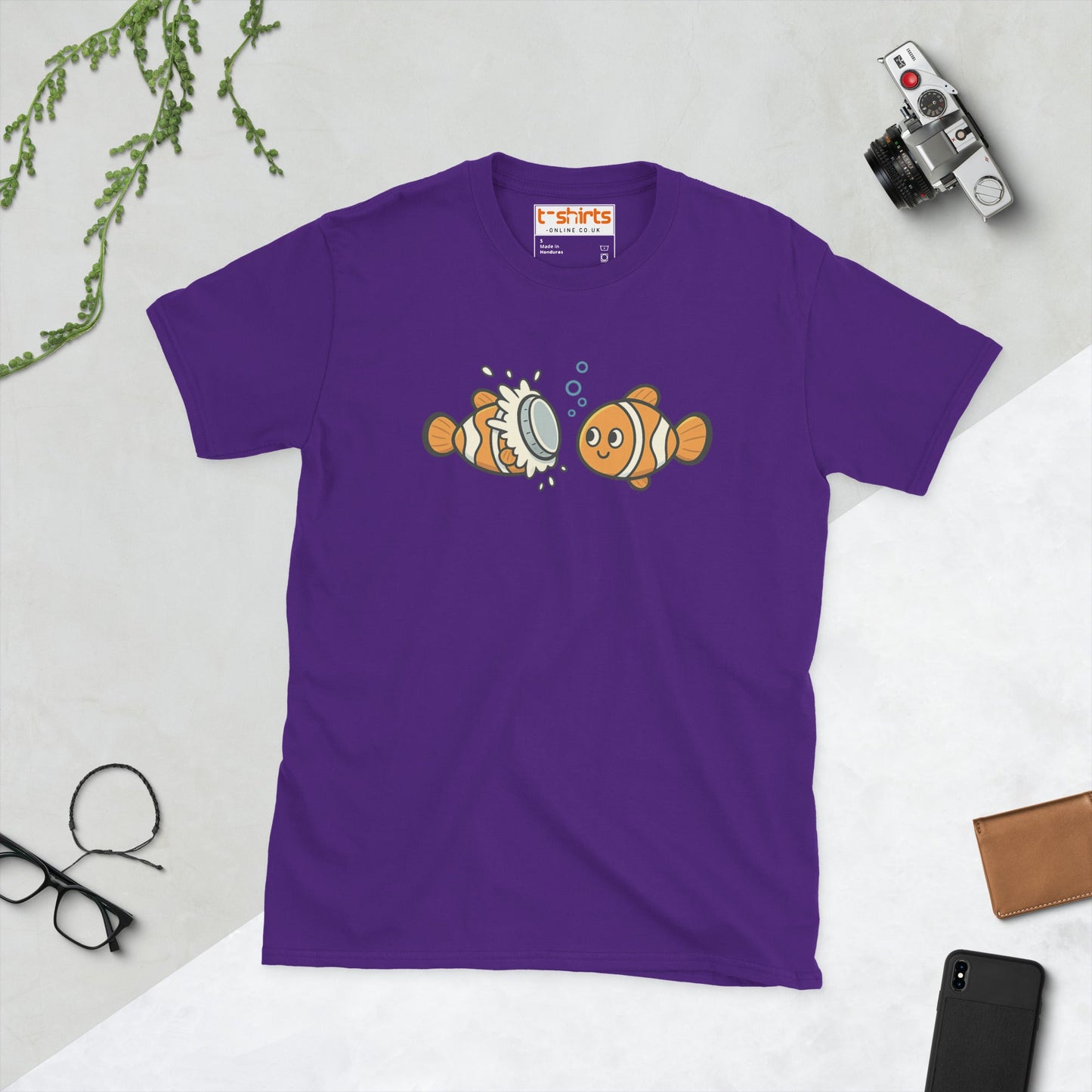 Clownfish Pie T-Shirt – Funny Ocean Pun Tee - Purple - T-Shirts Online