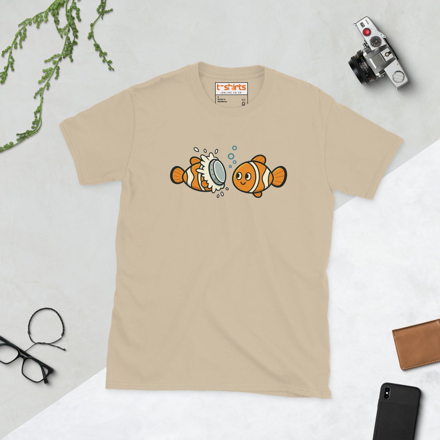 Clownfish Pie T-Shirt – Funny Ocean Pun Tee - Sand - T-Shirts Online