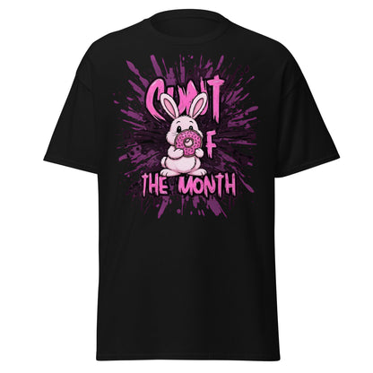 C*nt of the Month Funny Bunny T-Shirt - Edgy Adult Humor - Black - T-Shirts Online