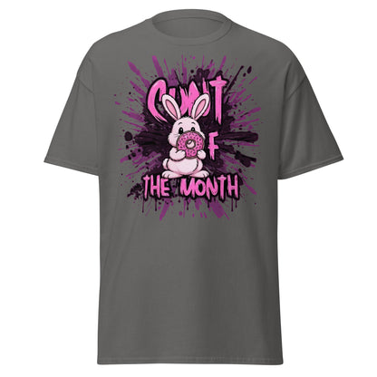 C*nt of the Month Funny Bunny T-Shirt - Edgy Adult Humor - Charcoal - T-Shirts Online