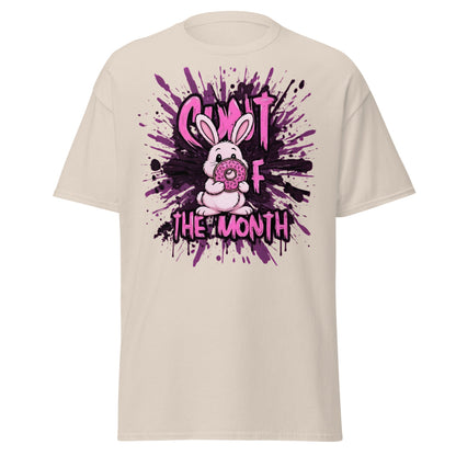C*nt of the Month Funny Bunny T-Shirt - Edgy Adult Humor - Natural - T-Shirts Online