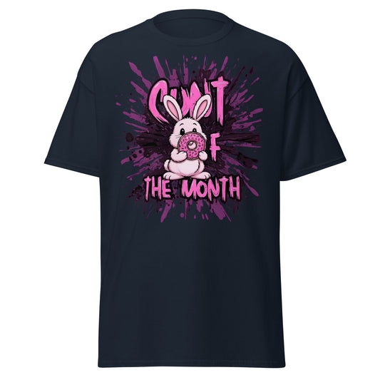 C*nt of the Month Funny Bunny T-Shirt - Edgy Adult Humor - Navy - T-Shirts Online