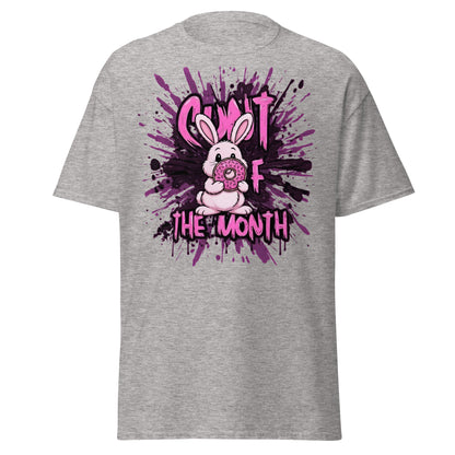 C*nt of the Month Funny Bunny T-Shirt - Edgy Adult Humor - Sport Grey - T-Shirts Online