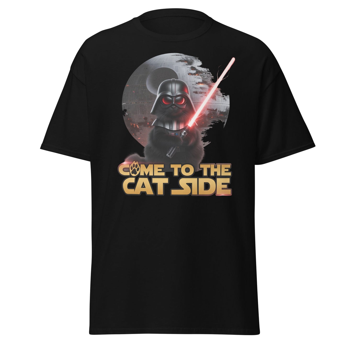 Come to the Cat Side Funny Cat Vader T-Shirt - Black - T-Shirts Online