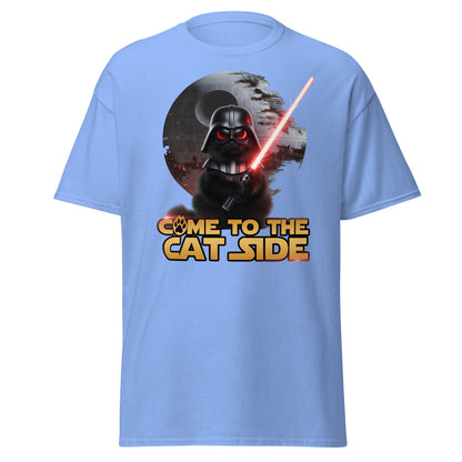 Come to the Cat Side Funny Cat Vader T-Shirt - Carolina Blue - T-Shirts Online