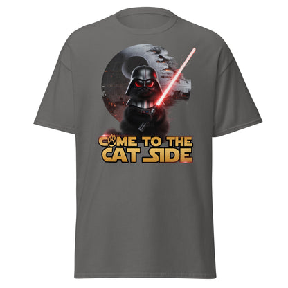 Come to the Cat Side Funny Cat Vader T-Shirt - Charcoal - T-Shirts Online