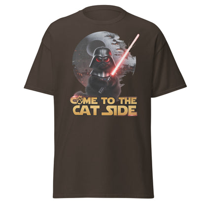 Come to the Cat Side Funny Cat Vader T-Shirt - Dark Chocolate - T-Shirts Online