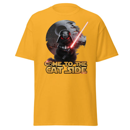 Come to the Cat Side Funny Cat Vader T-Shirt - Gold - T-Shirts Online