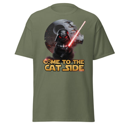 Come to the Cat Side Funny Cat Vader T-Shirt - Military Green - T-Shirts Online