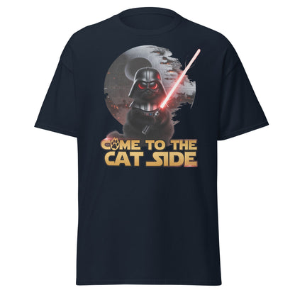 Come to the Cat Side Funny Cat Vader T-Shirt - Navy - T-Shirts Online