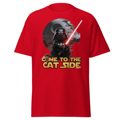 Come to the Cat Side Funny Cat Vader T-Shirt - Red - T-Shirts Online
