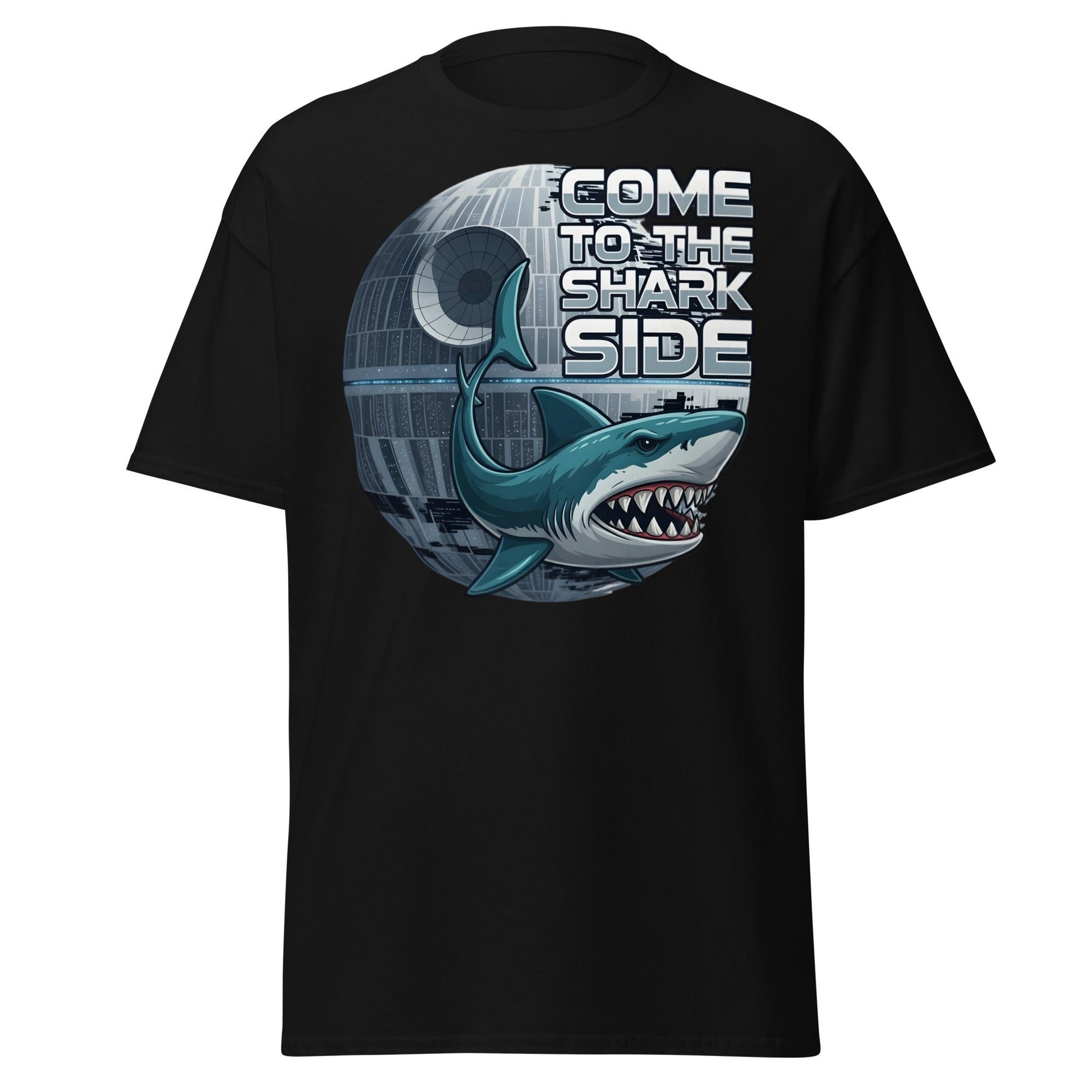 Come to the Shark Side T-Shirt - Funny Shark Star Wars Tee - Black - T-Shirts Online