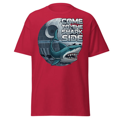 Come to the Shark Side T-Shirt - Funny Shark Star Wars Tee - Cardinal - T-Shirts Online