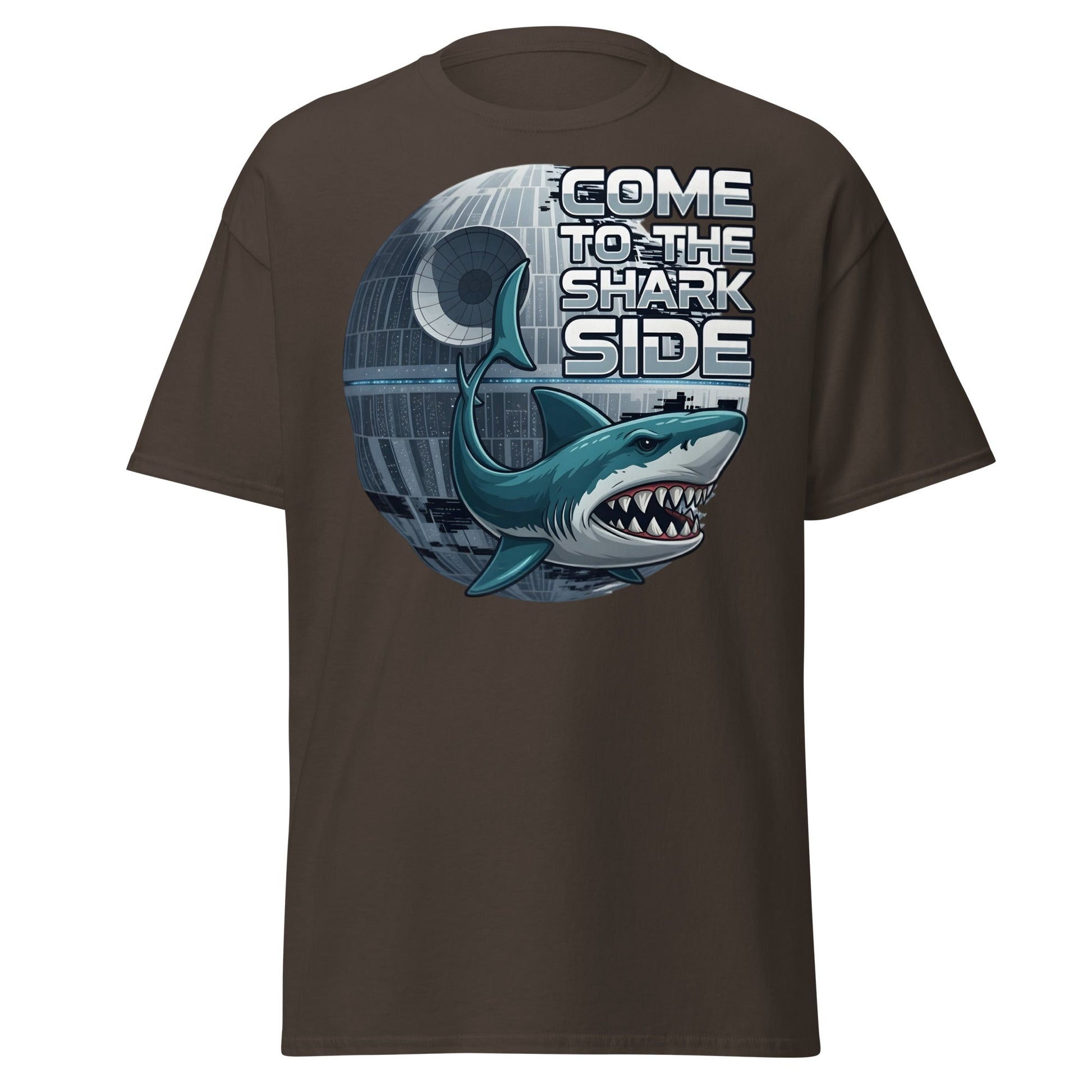 Come to the Shark Side T-Shirt - Funny Shark Star Wars Tee - Dark Chocolate - T-Shirts Online