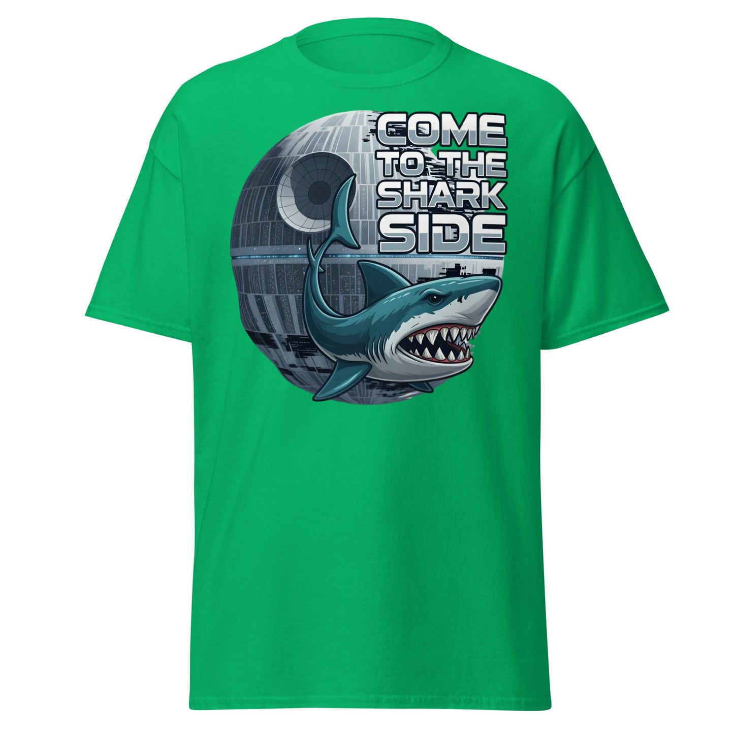 Come to the Shark Side T-Shirt - Funny Shark Star Wars Tee - Irish Green - T-Shirts Online