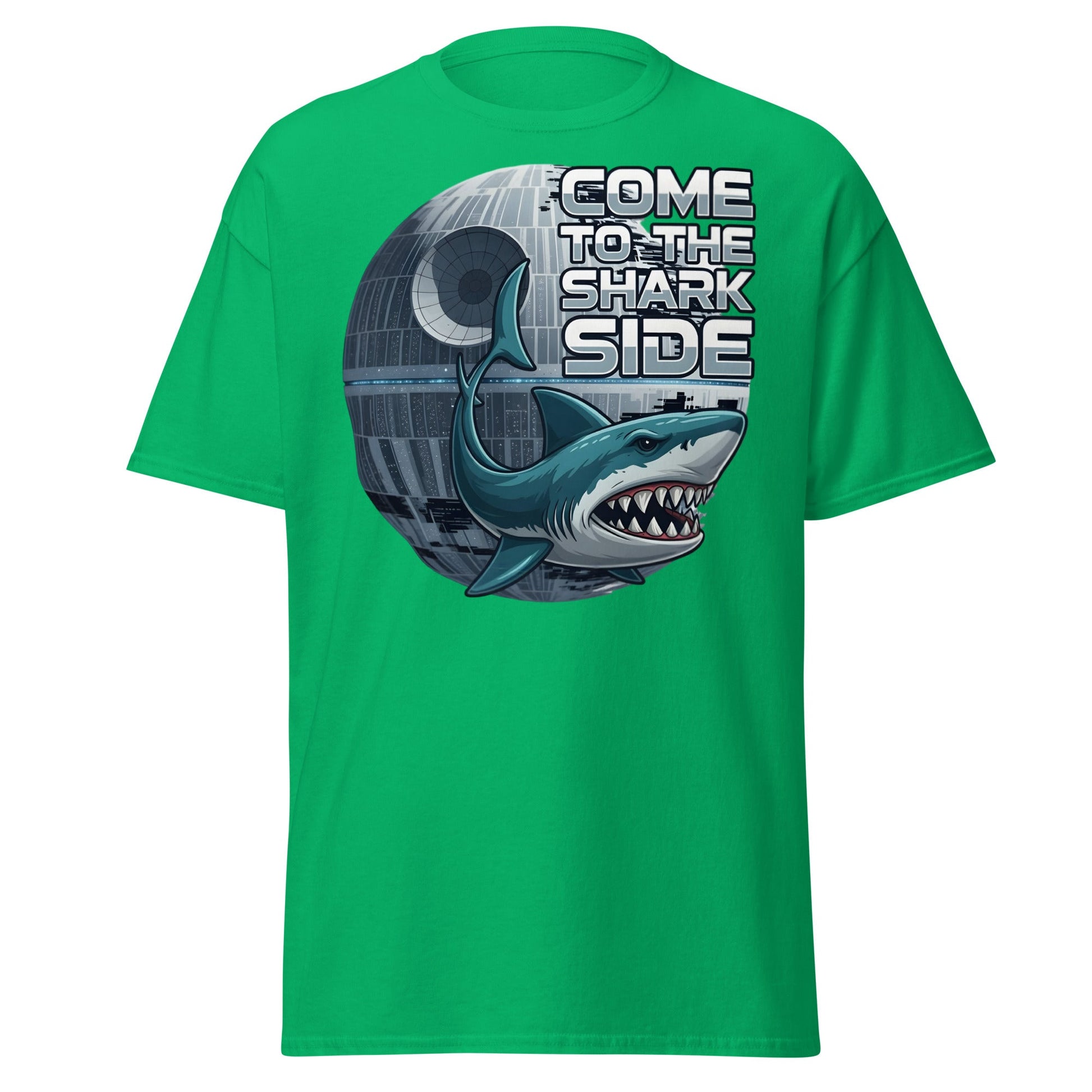 Come to the Shark Side T-Shirt - Funny Shark Star Wars Tee - Irish Green - T-Shirts Online