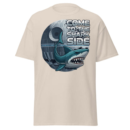 Come to the Shark Side T-Shirt - Funny Shark Star Wars Tee - Natural - T-Shirts Online