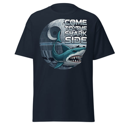 Come to the Shark Side T-Shirt - Funny Shark Star Wars Tee - Navy - T-Shirts Online