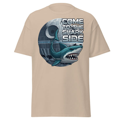 Come to the Shark Side T-Shirt - Funny Shark Star Wars Tee - Sand - T-Shirts Online
