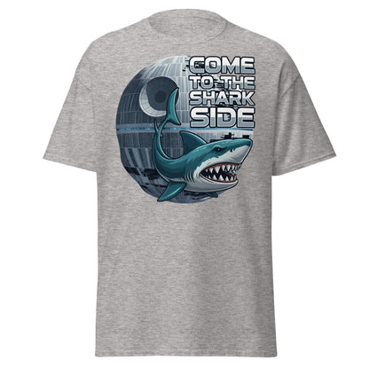 Come to the Shark Side T-Shirt - Funny Shark Star Wars Tee - Sport Grey - T-Shirts Online