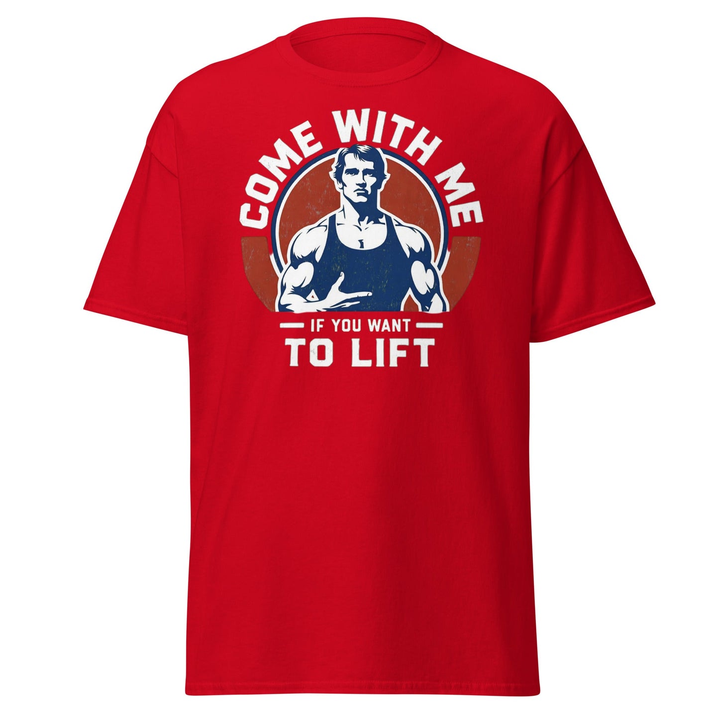 Come With Me If You Want To Lift Gym Bodybuilding T-Shirt - Red - T-Shirts Online