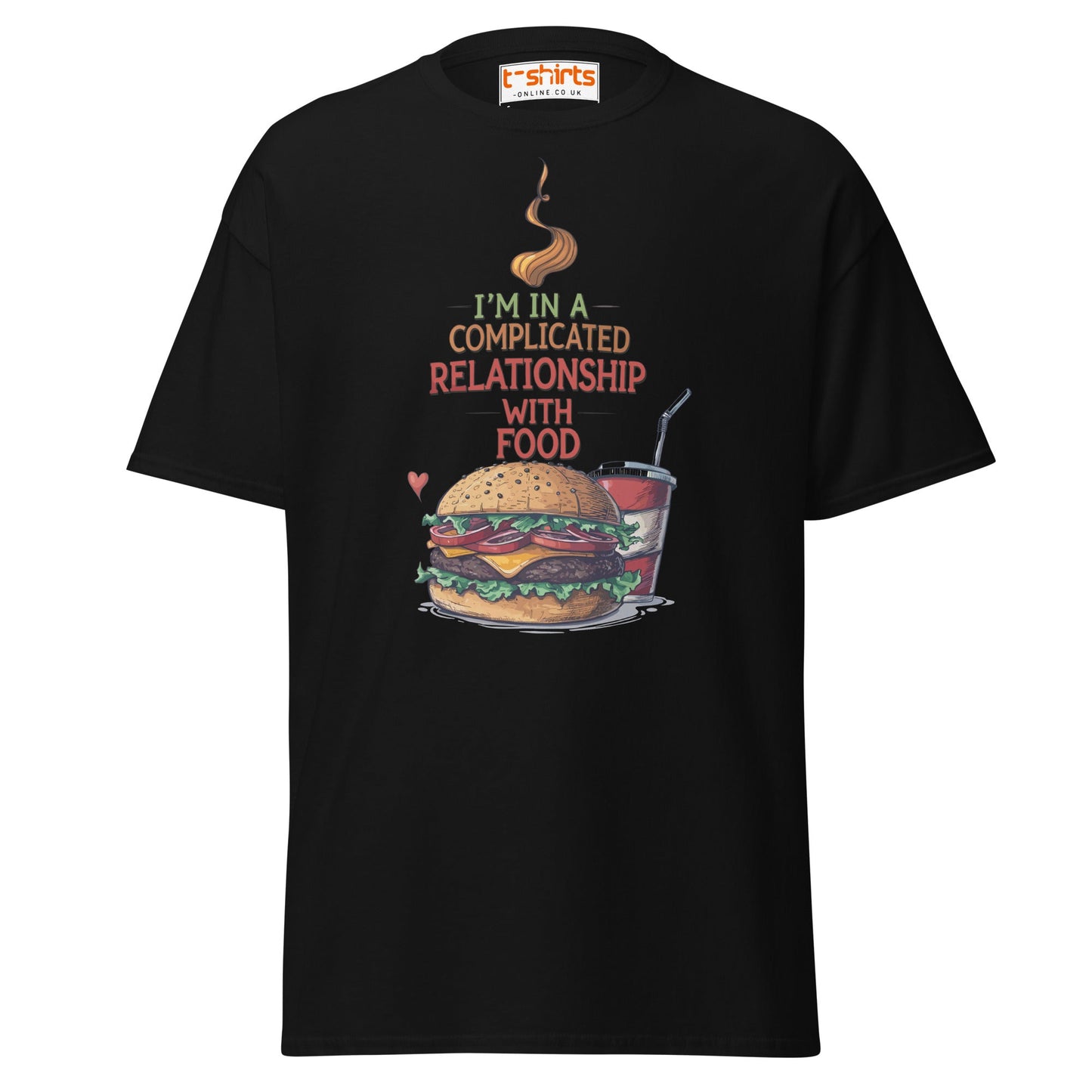 Complicated Relationship with Food T-Shirt - Black - T-Shirts Online