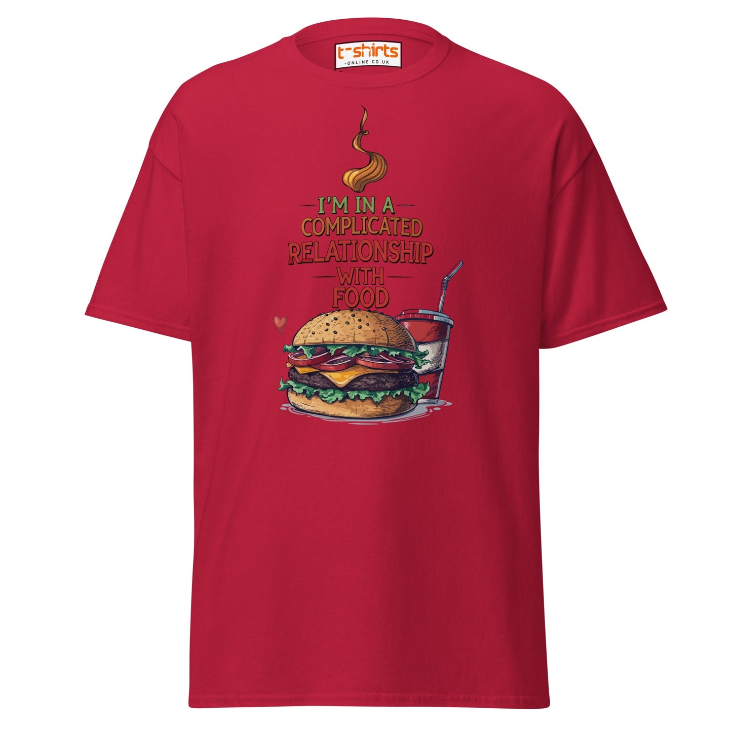Complicated Relationship with Food T-Shirt - Cardinal - T-Shirts Online