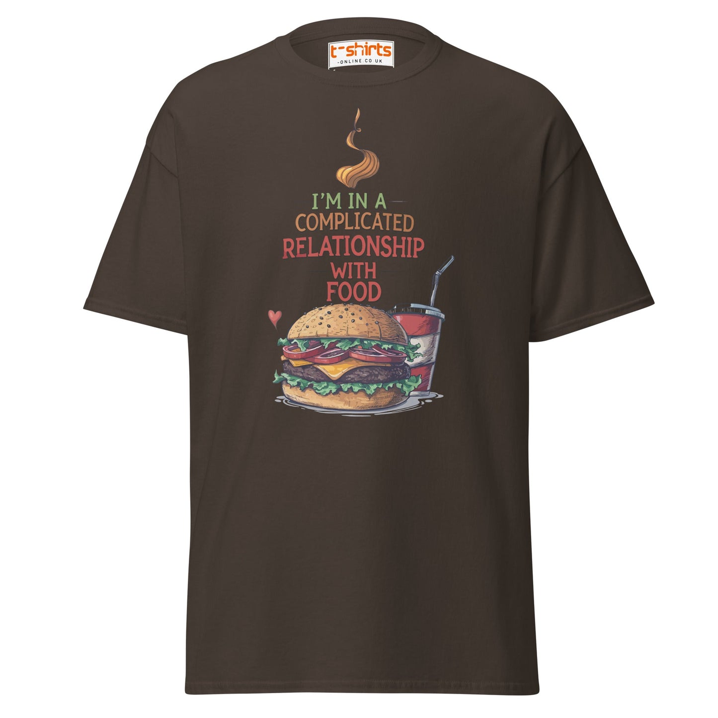 Complicated Relationship with Food T-Shirt - Dark Chocolate - T-Shirts Online