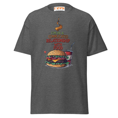 Complicated Relationship with Food T-Shirt - Dark Heather - T-Shirts Online