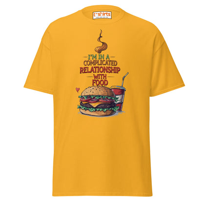 Complicated Relationship with Food T-Shirt - Gold - T-Shirts Online