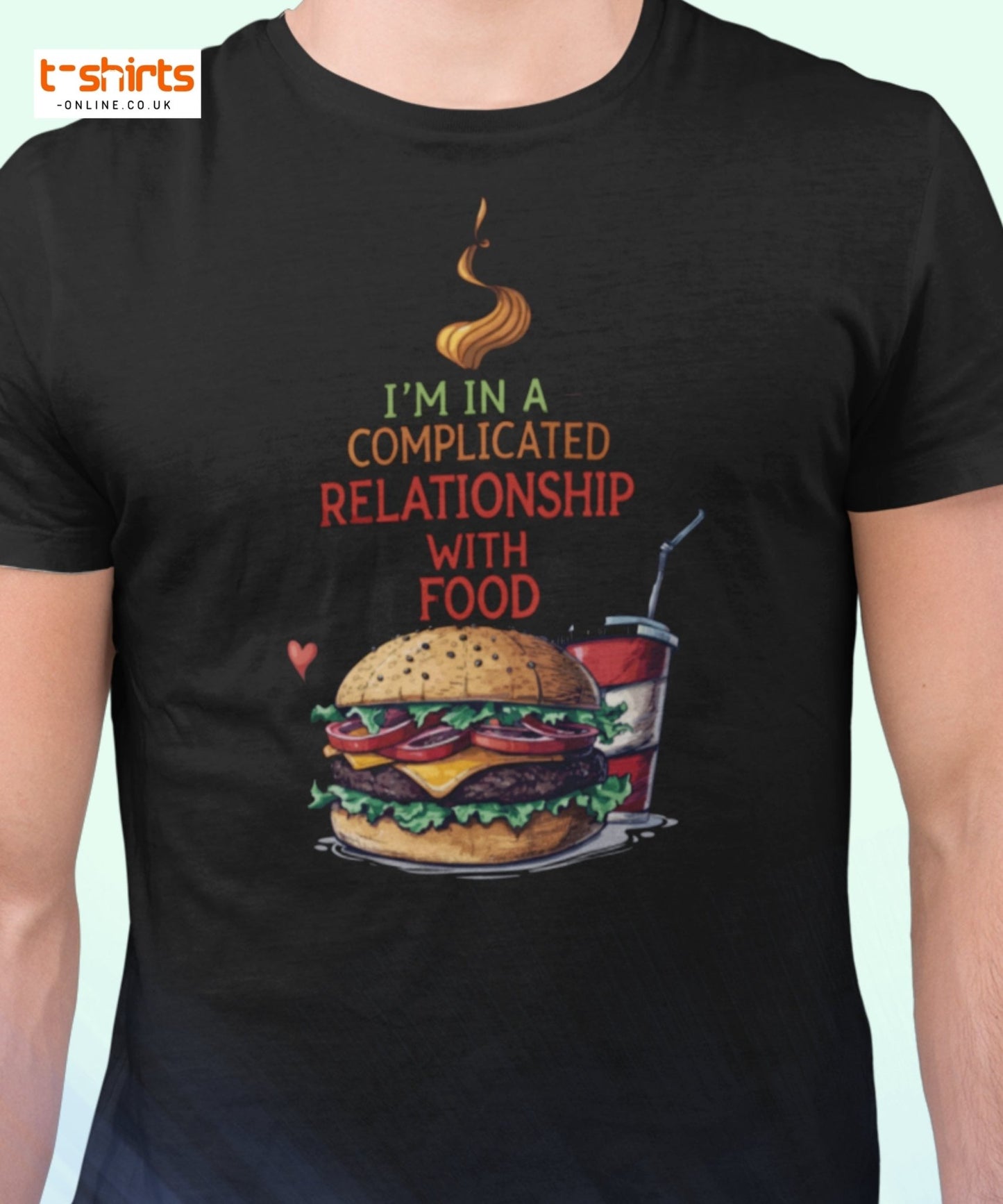 Complicated Relationship with Food T-Shirt - Maroon - T-Shirts Online