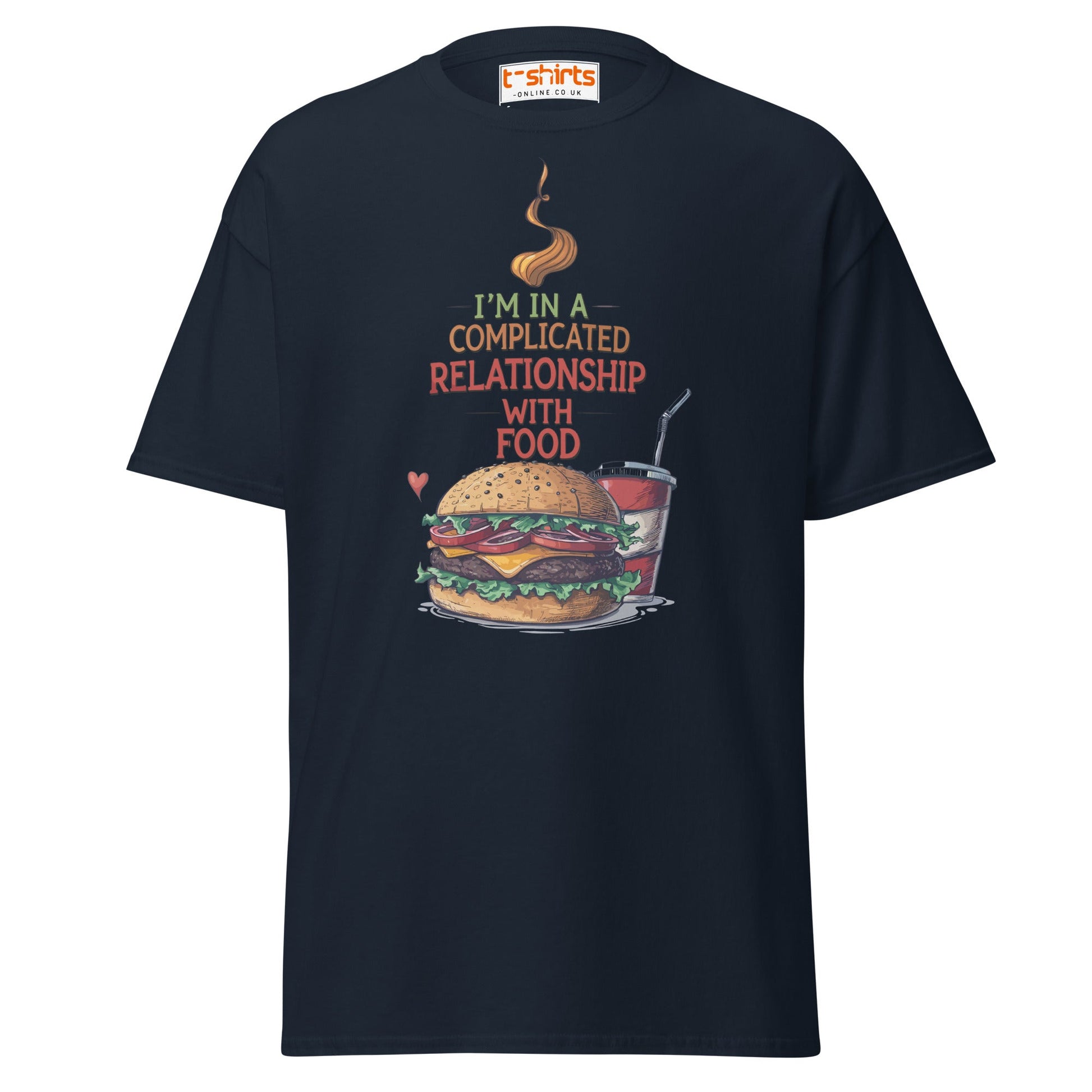Complicated Relationship with Food T-Shirt - Navy - T-Shirts Online