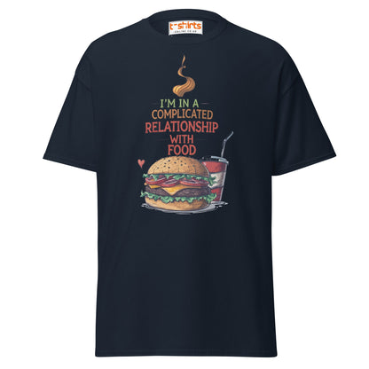 Complicated Relationship with Food T-Shirt - Navy - T-Shirts Online