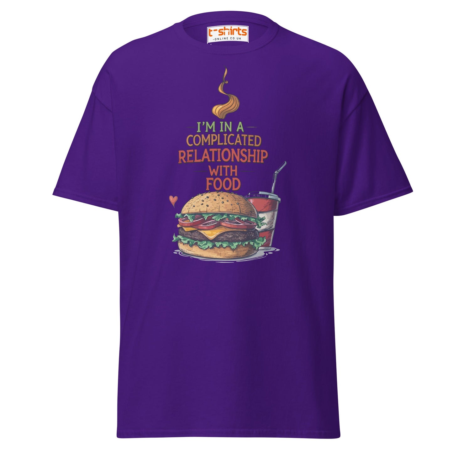 Complicated Relationship with Food T-Shirt - Purple - T-Shirts Online