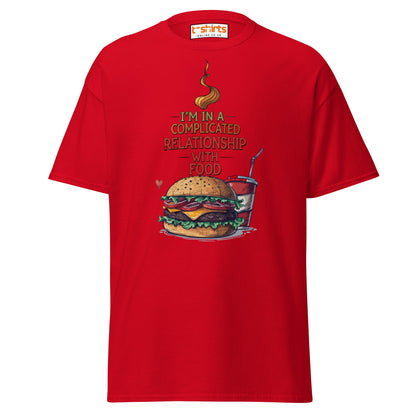 Complicated Relationship with Food T-Shirt - Red - T-Shirts Online