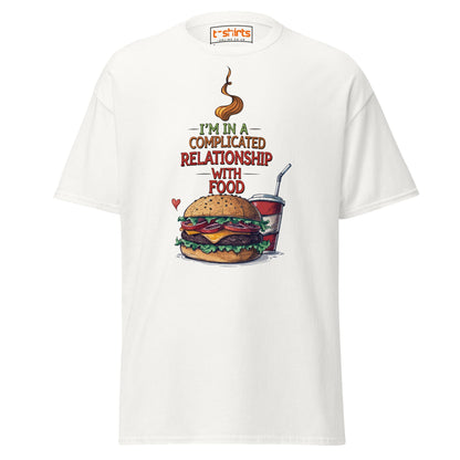 Complicated Relationship with Food T-Shirt - White - T-Shirts Online