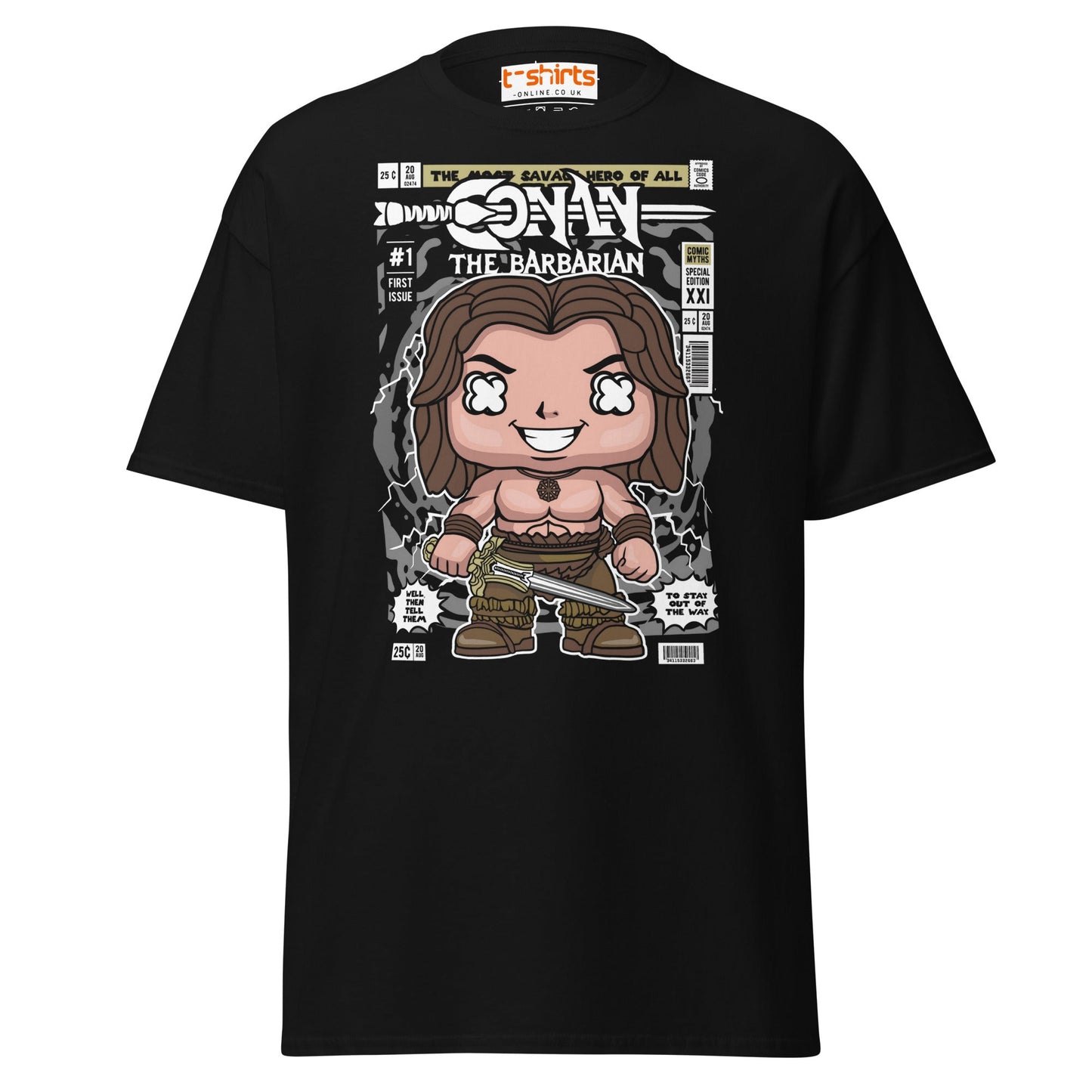 Conan the Barbarian Funko Style T-Shirt - Black - T-Shirts Online