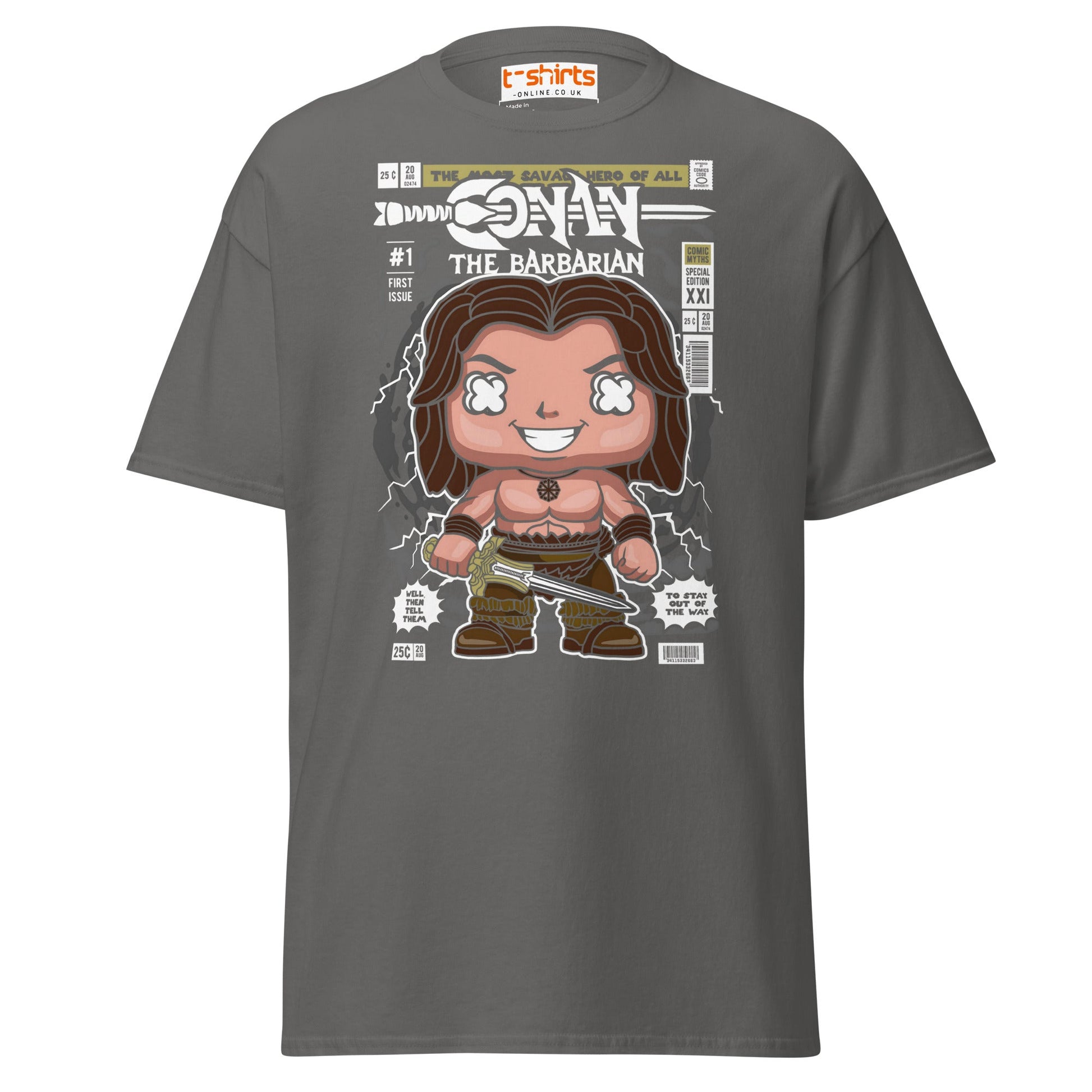 Conan the Barbarian Funko Style T-Shirt - Charcoal - T-Shirts Online