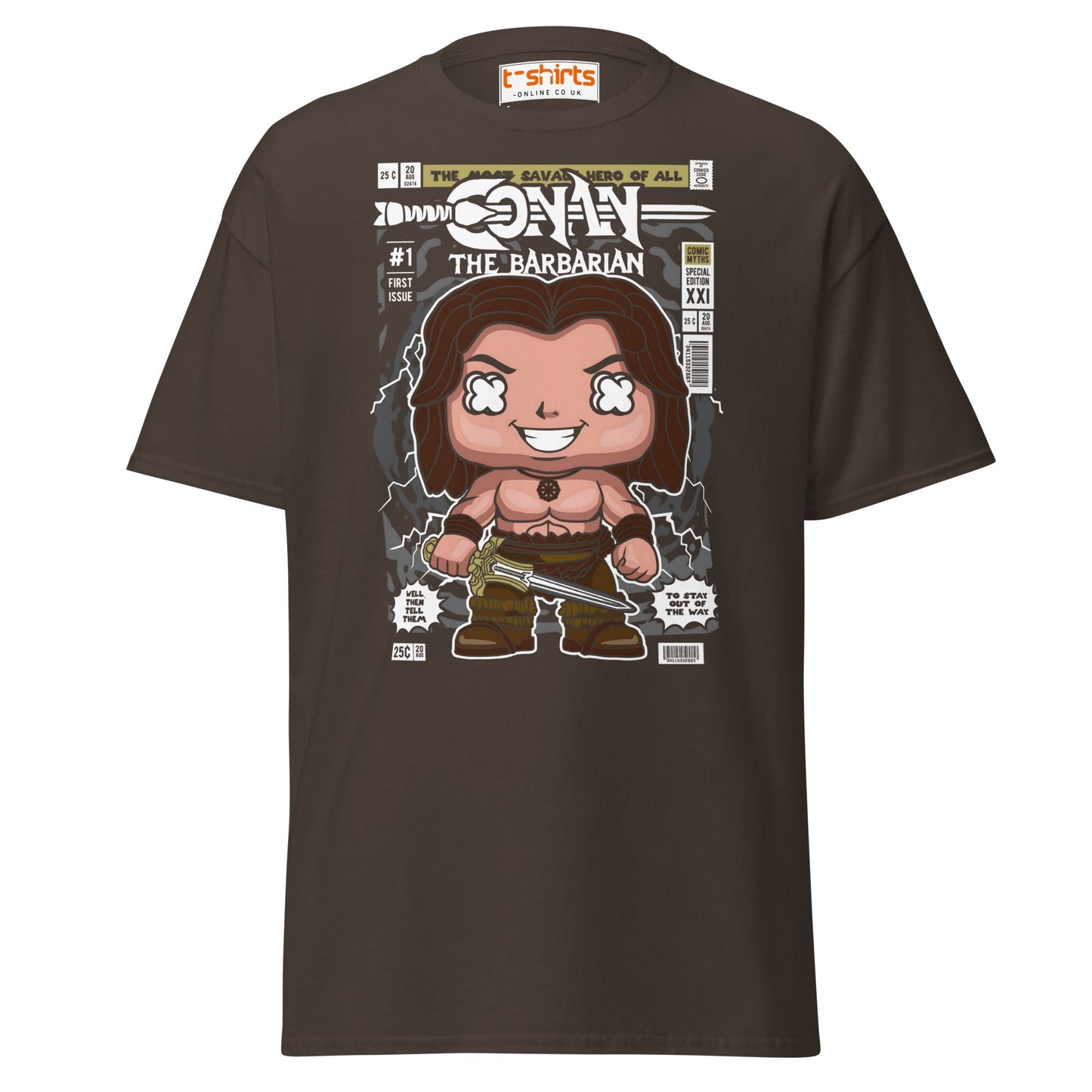 Conan the Barbarian Funko Style T-Shirt - Dark Chocolate - T-Shirts Online