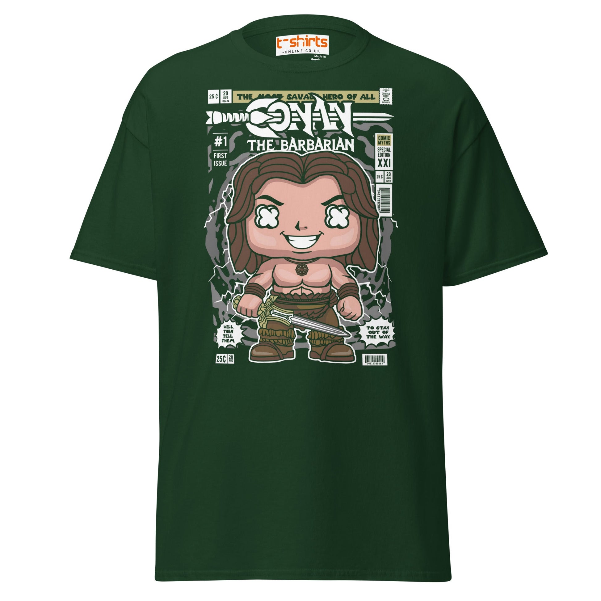 Conan the Barbarian Funko Style T-Shirt - Forest Green - T-Shirts Online