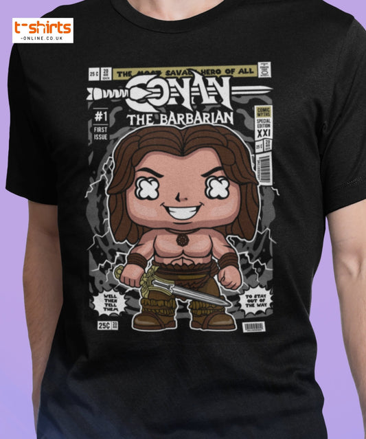 Conan the Barbarian Funko Style T-Shirt - Maroon - T-Shirts Online