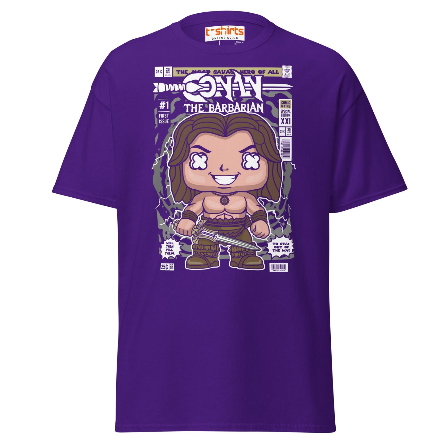 Conan the Barbarian Funko Style T-Shirt - Purple - T-Shirts Online
